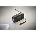 Portable radio with LED torch, black