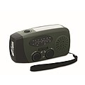 Portable radio with LED torch, dark green