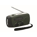 Portable radio with LED torch, dark green