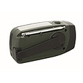 Portable radio with LED torch, dark green