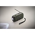 Portable radio with LED torch, dark green