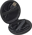 Pouch with in-ear earphones