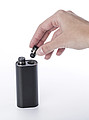 Power bank with two wireless earbuds. The Li-ion battery has a 4000 mAh capacity.