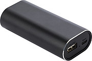 Power bank with two wireless earbuds. The Li-ion battery has a 4000 mAh capacity.