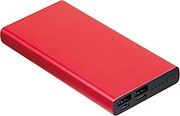 powerbank made from recycled aluminium 10.000 mAh, red