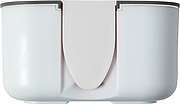 PP and silicone lunchbox with a capacity of 850 ml. The inside includes one separator.