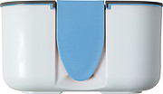 PP and silicone lunchbox with a capacity of 850 ml. The inside includes one separator.