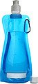 PP foldable bottle (420 ml) with drinking spout and carabiner.