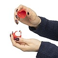 PP heart-shaped lip balm jar Ilja, red