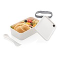 PP lunchbox with spork, white
