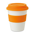 PP tumbler with silicone lid, orange