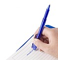 PP, wire bound notebook with 30 lined pages, scan app and pen. Blue ink.