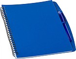 PP, wire bound notebook with 30 lined pages, scan app and pen. Blue ink.
