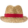 Pricus straw hat, red