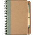 Priestly recycled notebook with pen, heather green
