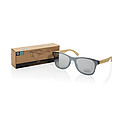 Prism RCS recycled plastic sunglasses with bamboo frame, brown