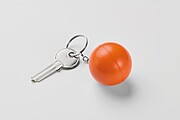 PU ball shape key ring, orange