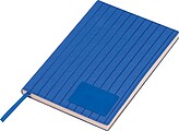 PU soft cover notebook ‘Stripes’, blue