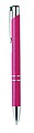 Push button ball pen in 50% wheat straw and 50% ABS material with silver fittings. Blue ink.