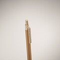 Push button ball pen in bamboo, beige