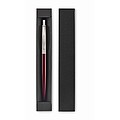 Push button pen in box, burgundy