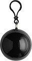 PVC Poncho in an ABS plastic ball with a snap hook attachment.