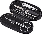 PVC pouch with metal manicure set