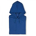 PVC raincoat with hood, blue