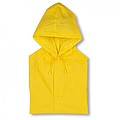 PVC raincoat with hood, yellow