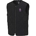 Quartz GRS recycled unisex quilted bodywarmer, solid black