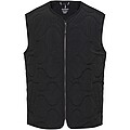 Quartz GRS recycled unisex quilted bodywarmer, solid black