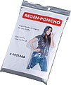 Rain poncho in plastic cover, transparent
