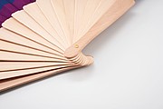 Rainbow wooden hand fan