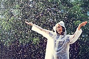 Raincoat in XL, PVC, transparent