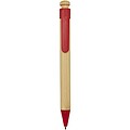 Rattan bamboo and recycled plastic ballpoint pen, red
