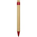 Rattan bamboo and recycled plastic ballpoint pen, red