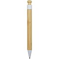 Rattan bamboo and recycled plastic ballpoint pen, white