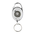RCS recycled ABS roller clip keychain, white