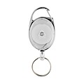 RCS recycled ABS roller clip keychain, white