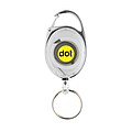 RCS recycled ABS roller clip keychain, white