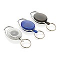 RCS recycled ABS roller clip keychain, white