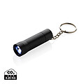 RCS recycled aluminium keychain torch, black