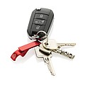 RCS recycled aluminum bottle and can opener, red
