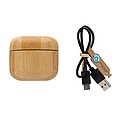 RCS recycled plastic & bamboo TWS earbuds