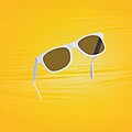 RCS recycled PP plastic sunglasses, white