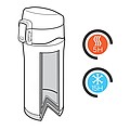 RCS Recycled stainless steel easy lock vacuum mug