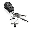 RCS recycled zinc alloy 3 in 1 keychain, silver