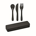 Re-usable PP portable cutlery set and case