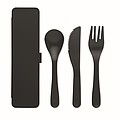 Re-usable PP portable cutlery set and case
