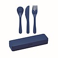 Re-usable PP portable cutlery set and case